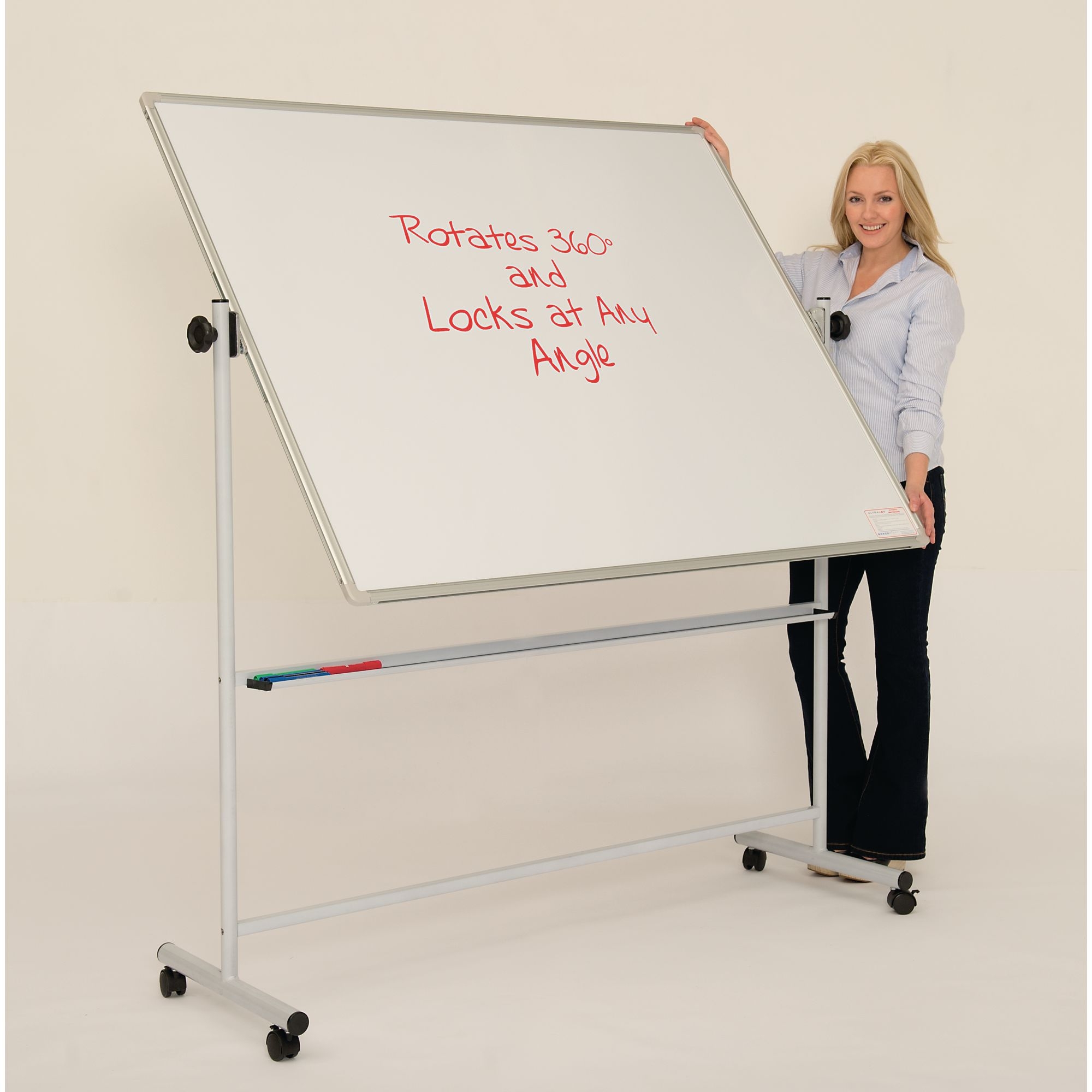 Non-Magnetic Mobile Teaching Swivel Boards 18x12